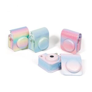 Dazzle Glitter Design Leather Camera case for Instax Mini 12 camera